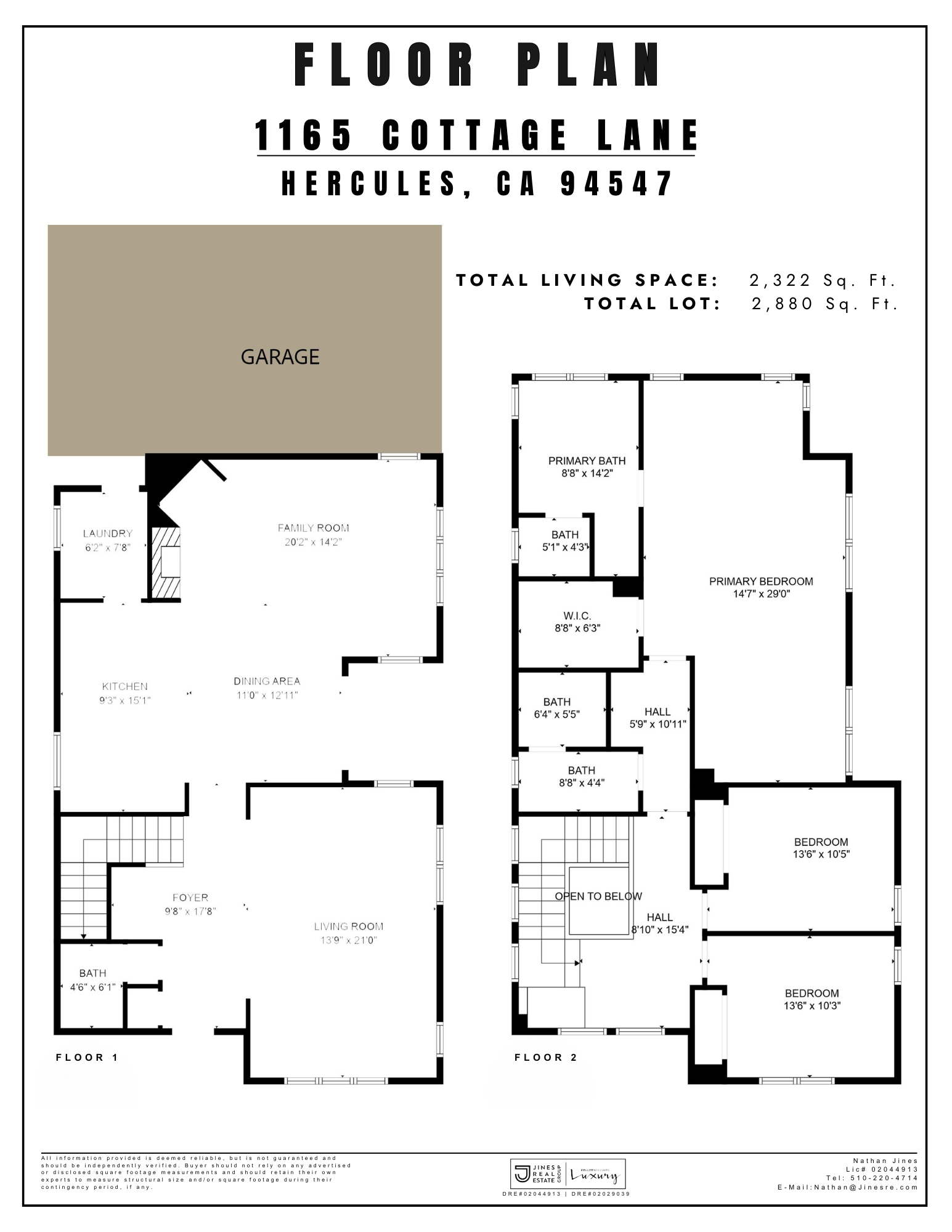 1165 Cottage Lane - Floor Plan 8.5 x 11 in (8.5 x 11 in)