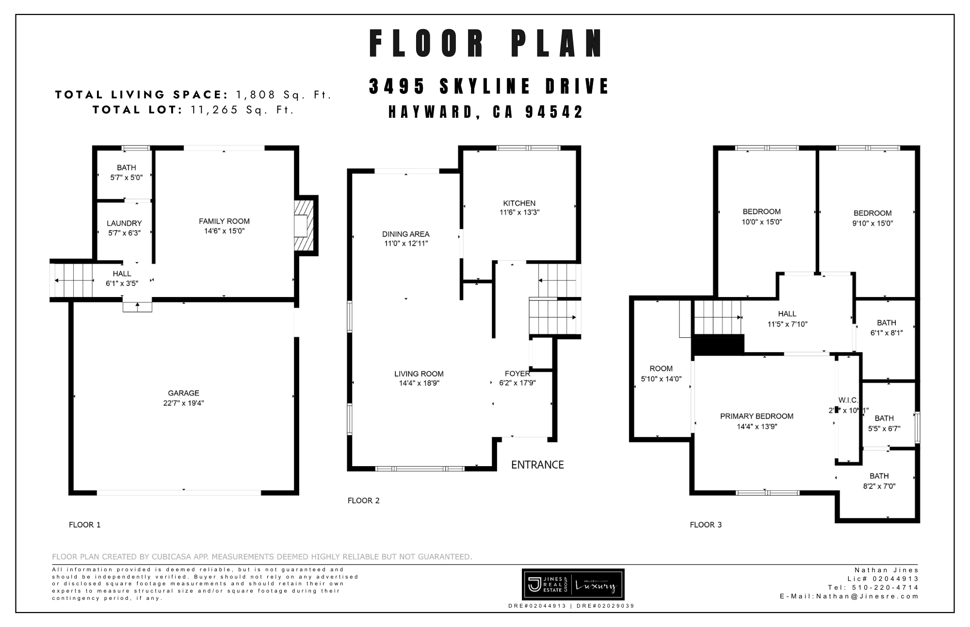 3495 Skyline Drive - Hayward - Floor Plan 17 x 11